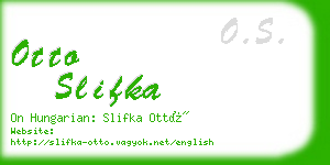 otto slifka business card